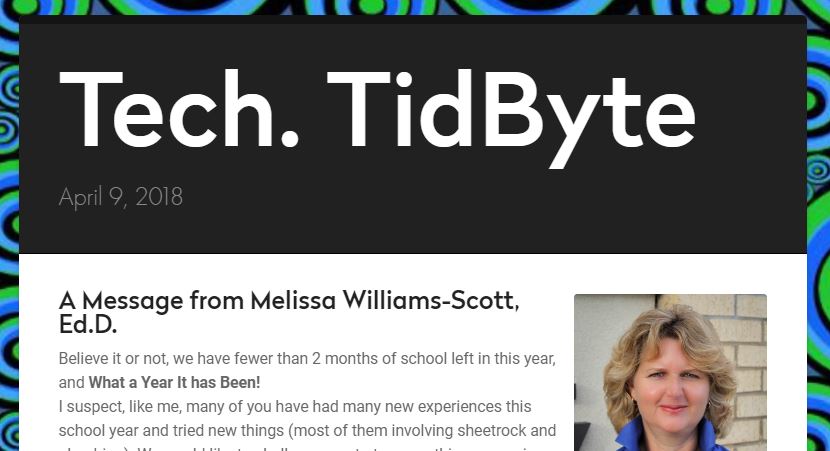 April 9, 2018 Tech TidByte eNewsletter